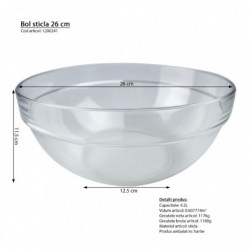 Empilable üvegtál, 26 cm