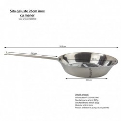 Nokedli szaggató nyeles 26 cm, rozsdamentes