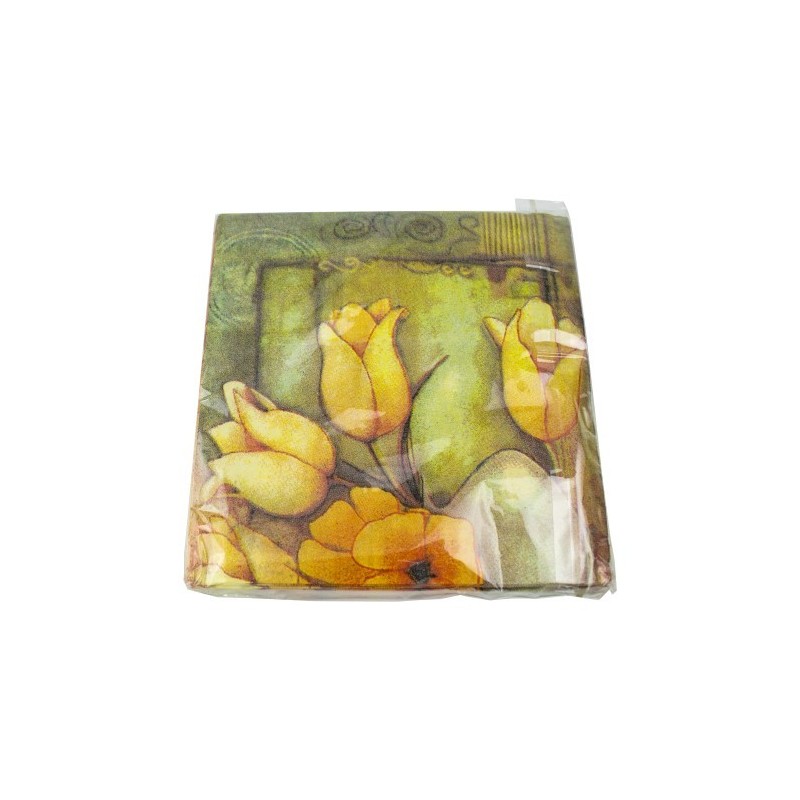 Szalvéta, 20 db/szett, tulipánán