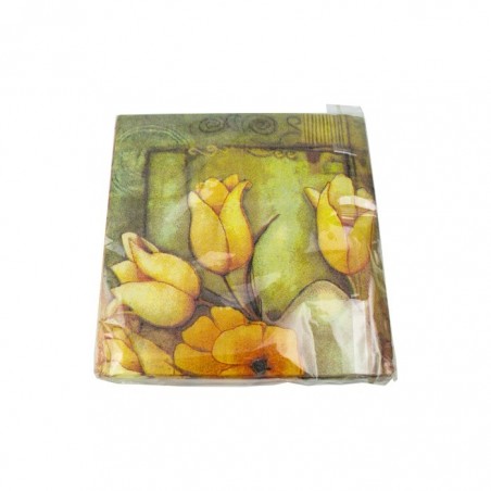Szalvéta, 20 db/szett, tulipánán