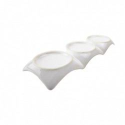 Előételes tál, 3 rekesszel, porcelán