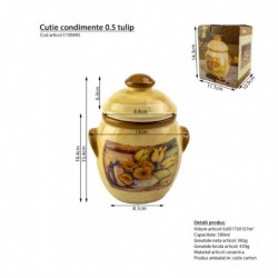 Fűszer doboz 0,5 L tulipán