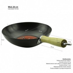 Wok serpenyő 28 cm