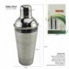 Shaker, 750 ml, rozsdamentes
