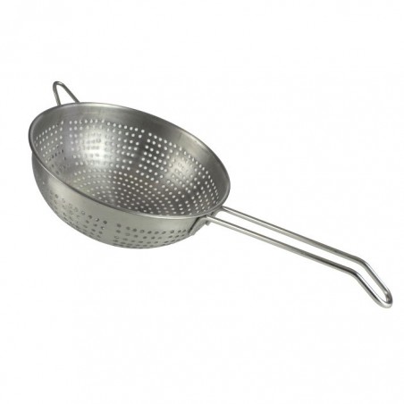 Szűrő egy fogantyúval, apró lyukú, 20 cm, matt, rozsdamentes