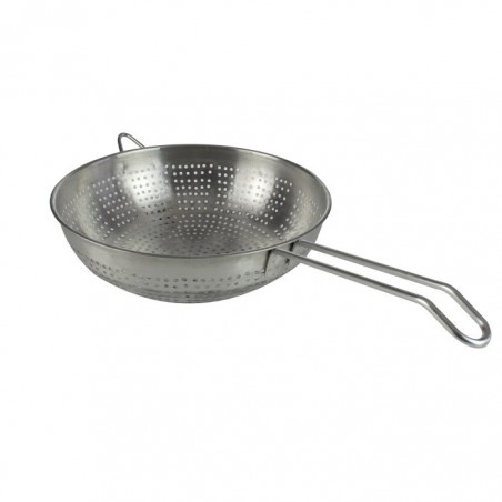 Szűrő egy fogantyúval, apró lyukú, 22 cm, matt, rozsdamentes