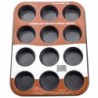 Teflon bevonatú muffin sütőforma, 12 db