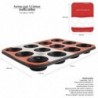 Teflon bevonatú muffin sütőforma, 12 db