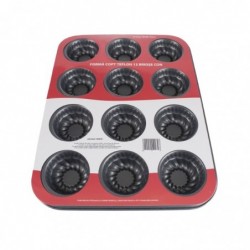 Teflon bevonatú, kúp alakú muffin sütőforma, 12 db