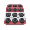 Teflon bevonatú, kúp alakú muffin sütőforma, 12 db