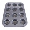 Teflon bevonatú, virág alakú muffin sütőforma, 12 db