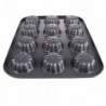 Teflon bevonatú, virág alakú muffin sütőforma, 12 db