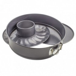 Teflon bevonatú tortaforma, kivehető aljú, 25 cm