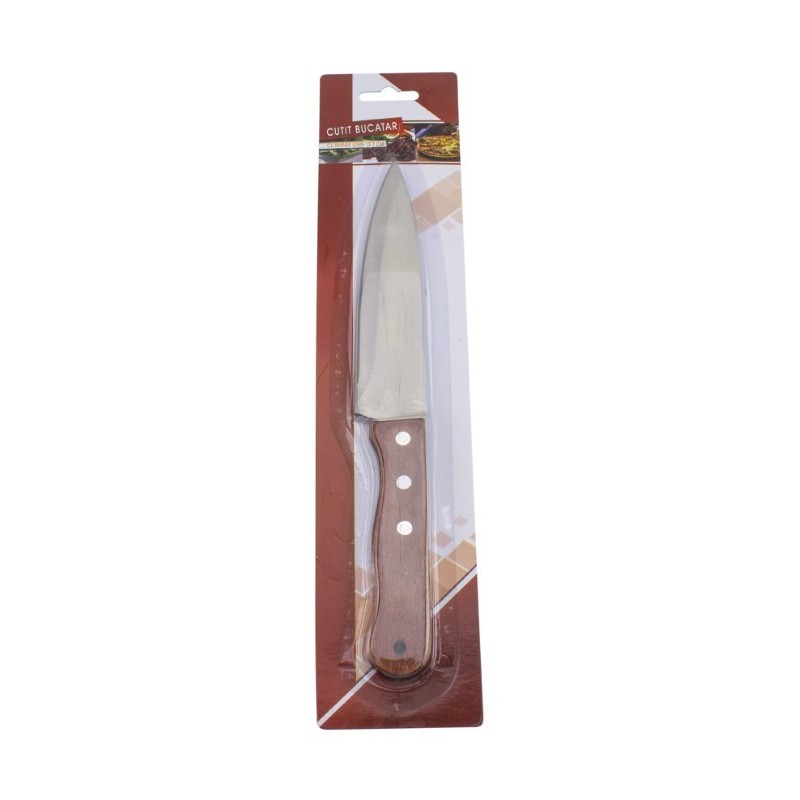 Fa nyelű konyhakés, 12.7 cm